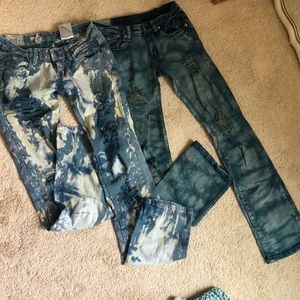 Machine Ripped Acid-wash Bootcut Jean bundle